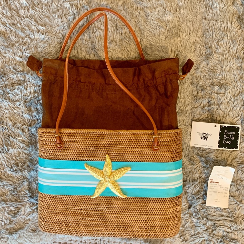Bosom Buddy Bag with Starfish Accent